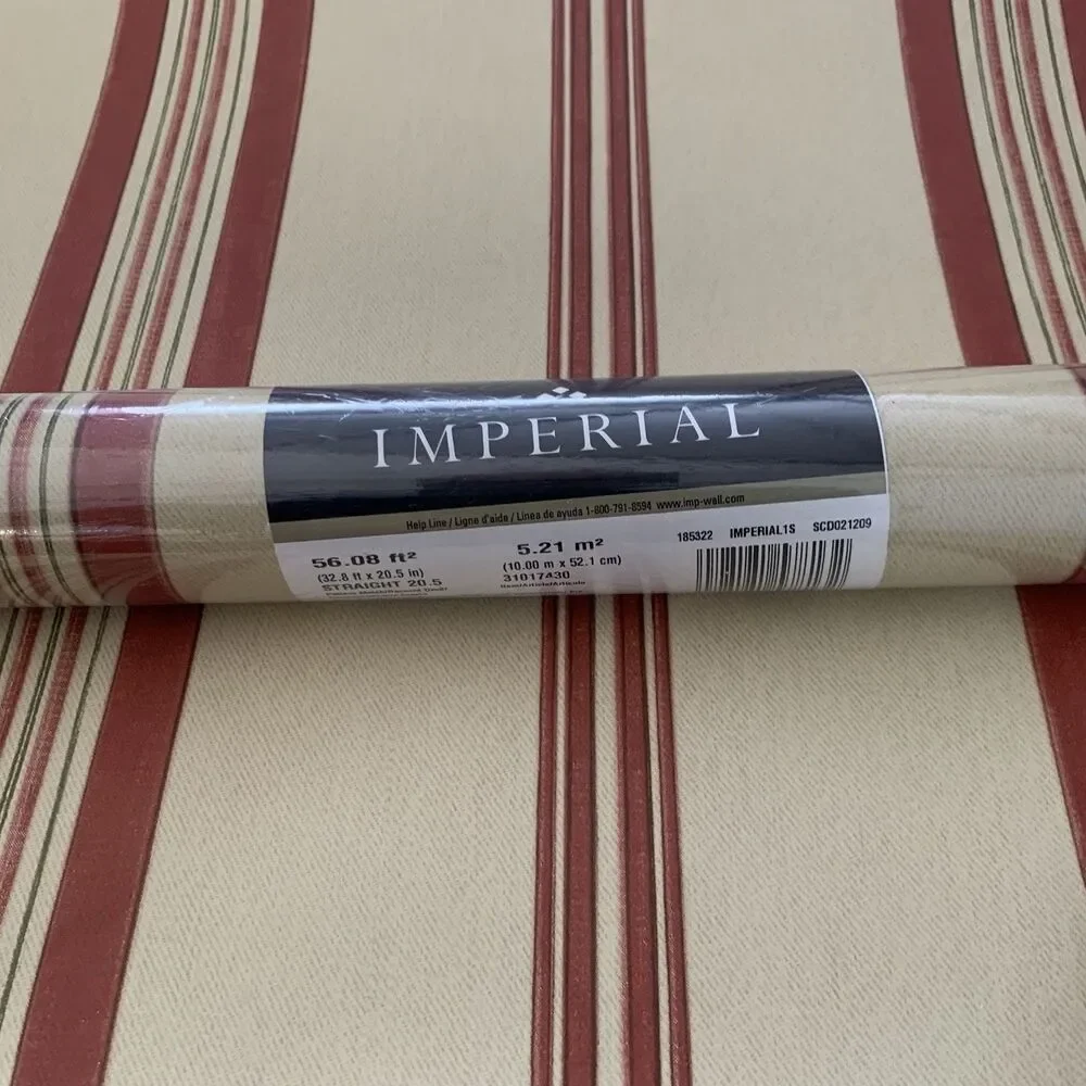 Imperial Wide & Narrow Stripe Wallpaper 31017430, 20.5” X 11 Yds.